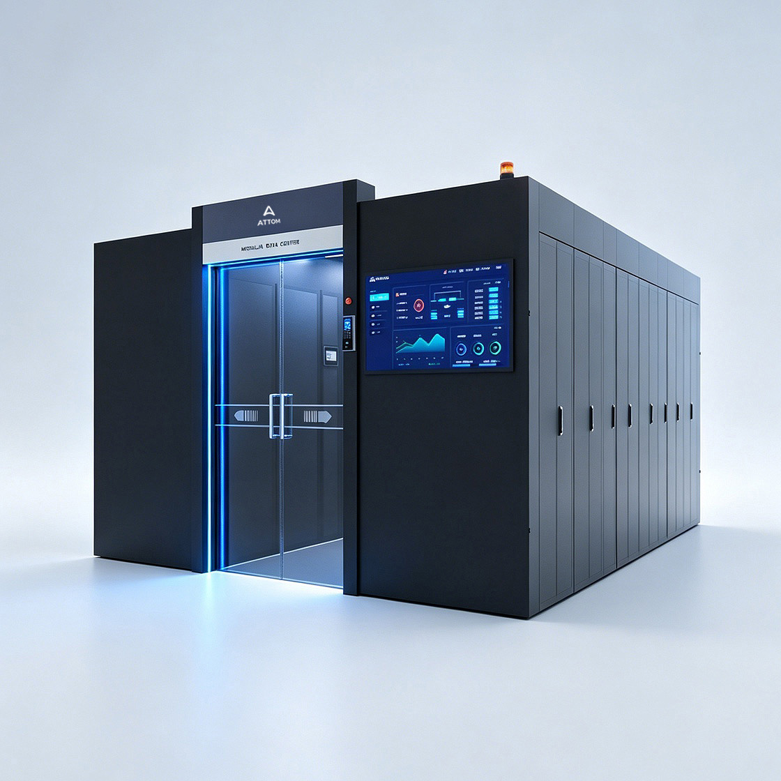 AgileMod containment type prefabricated modular data center - TIER 4 ready with smart monitoring and low PUE cooling