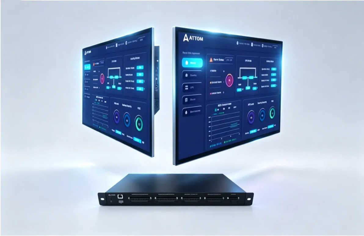 DCIM wall-mounted monitoring host - 10-inch color touch display, web portal, communication ports, management software, zero U space (wall mounted type)