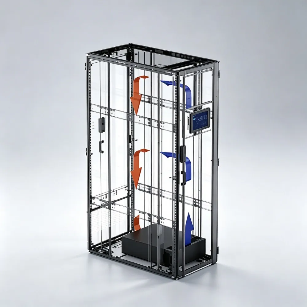 SmoothAir rack split precision cooling - 3.9-12.8kW, 6-12U indoor unit with outdoor compressor, low noise for small server rooms