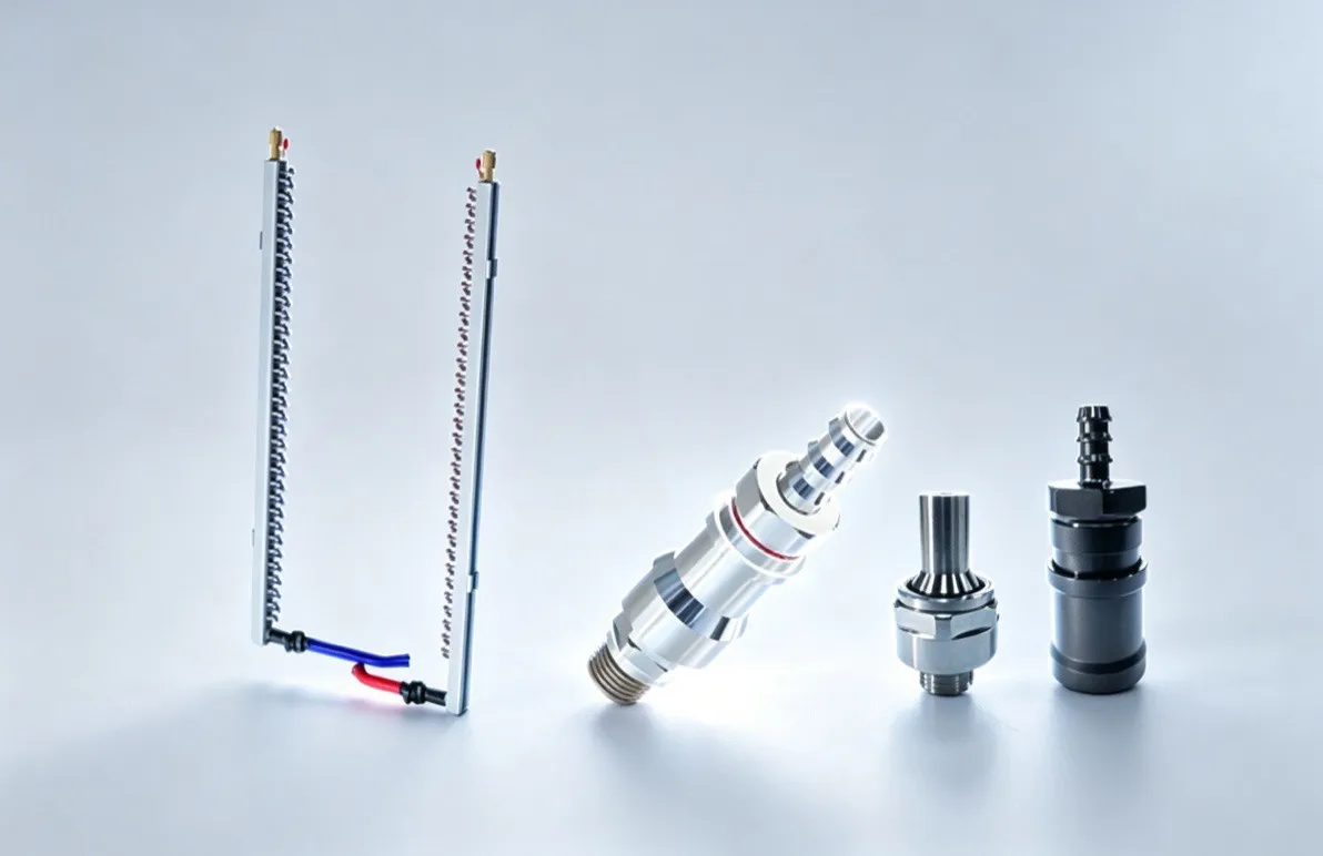 ByteCool liquid cooling manifold and self-sealed quick connectors - stainless steel manifolds with dry disconnects, vertical/horizontal adaptable for cold plate loops
